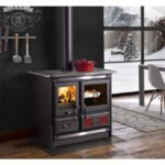Cocina de Leña Rosa L Negro Antracita 10kW - Imagen 2
