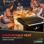 Calefactor de terraza – Hogar exterior a gas – de pie 9Kw – cubierta incluida - Imagen 5