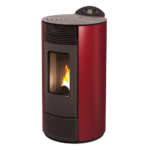 Estufa de pellets MODERNA SMART 8.7 kW redonda burdeos - Imagen 3