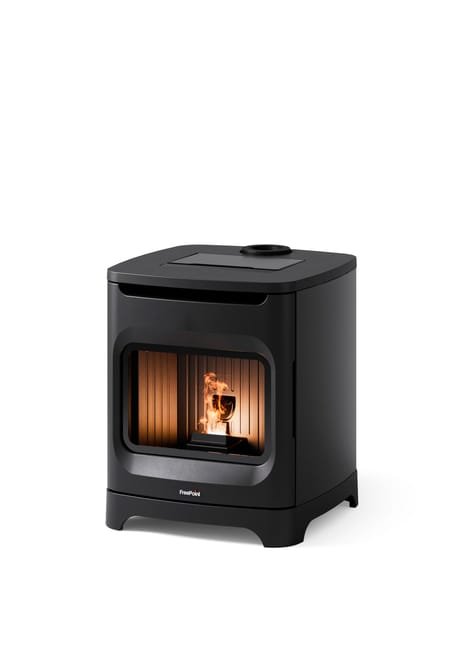 Estufa de Pellet Flos de 6 kW Freepoint Estufa de pellets Freepoint Flos de 6 kW en color negro