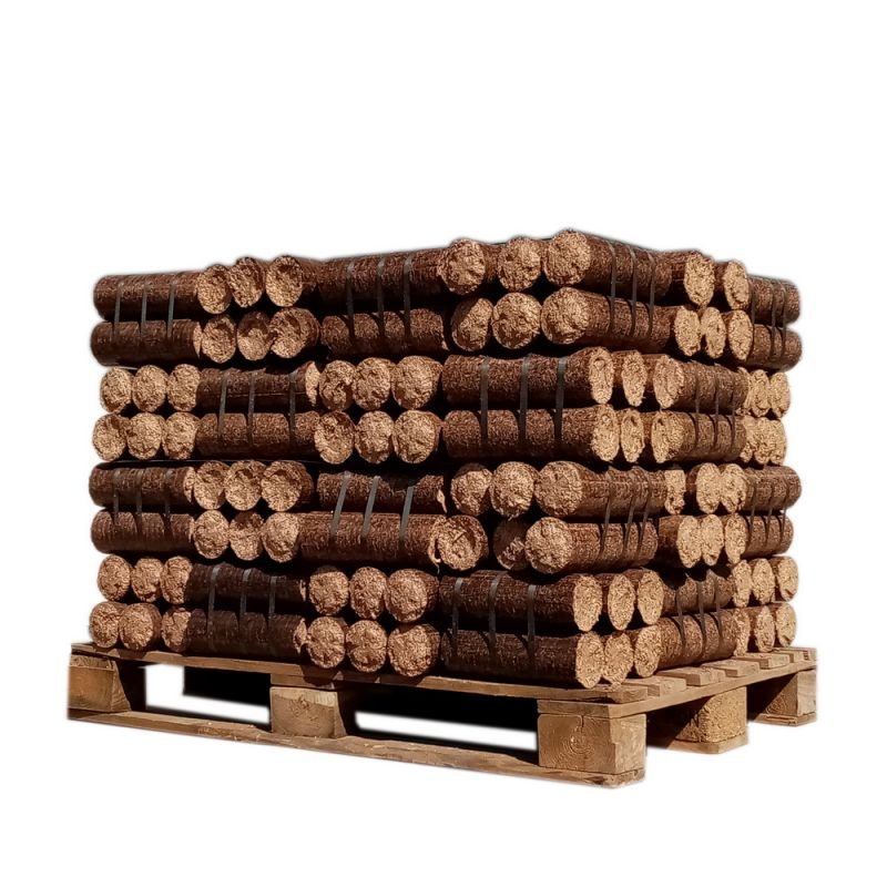 Madera densificada – troncos nocturnos – 1 Troncos nocturnos densificados en medio palé de 480 kg