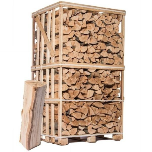 Palet de troncos de madera seca cortados a 25 cm