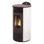 Estufa de pellets MODERNA SMART 8.7 kW redonda blanca - Imagen 2