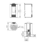 Estufa de pellets MODERNA SMART 8.7 kW redonda blanca - Imagen 4
